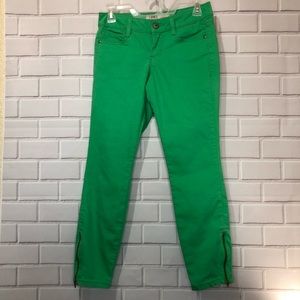 lei green Ashley lowrise skinny zipper ankle